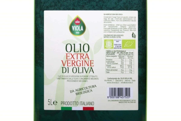 OLIO EXTRA VERGINE BIOLOGICO - Latta 5 L